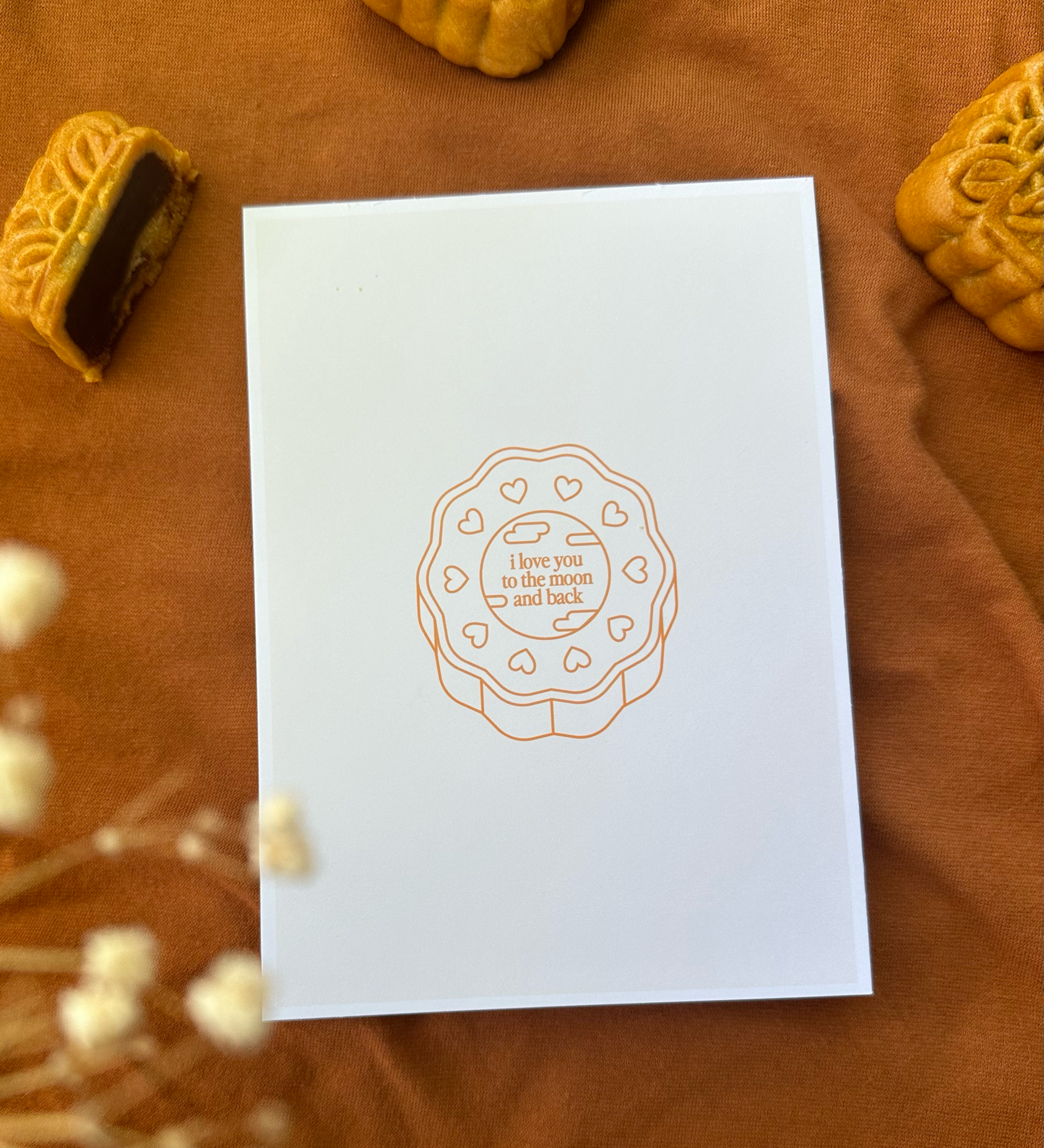 To the moon & back postcard