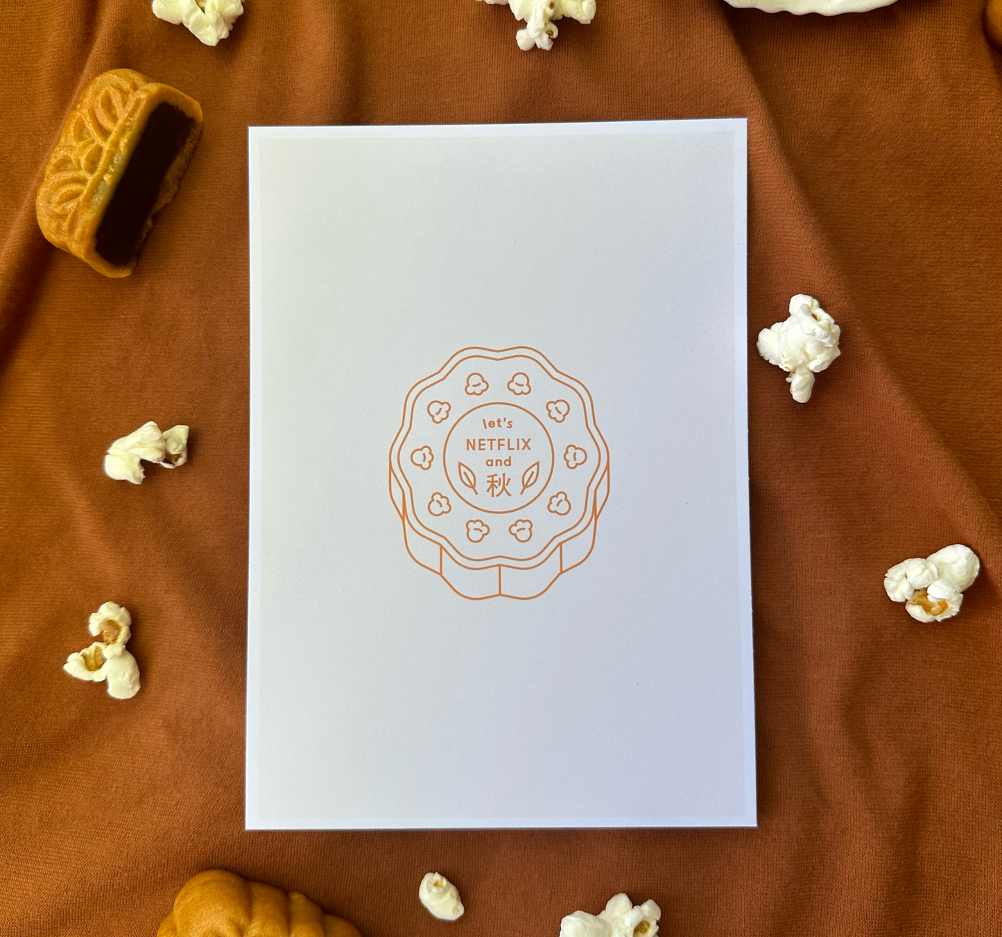 Netflix and 秋 postcard