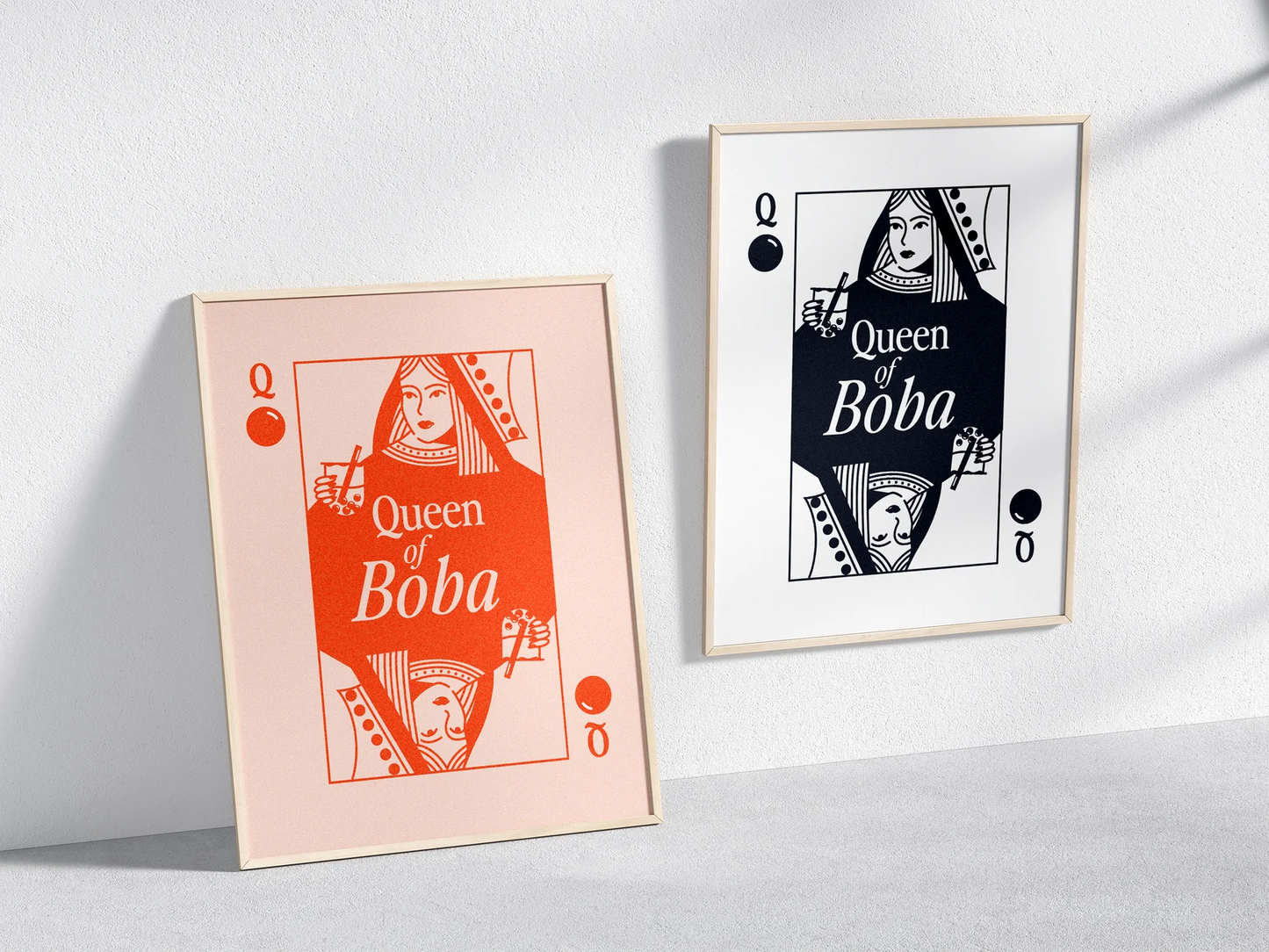 Queen of Boba Art Print (Red)