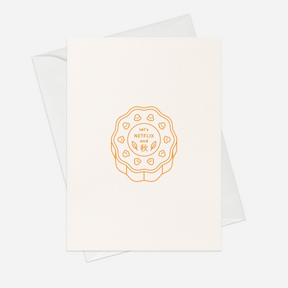 Netflix and 秋 postcard