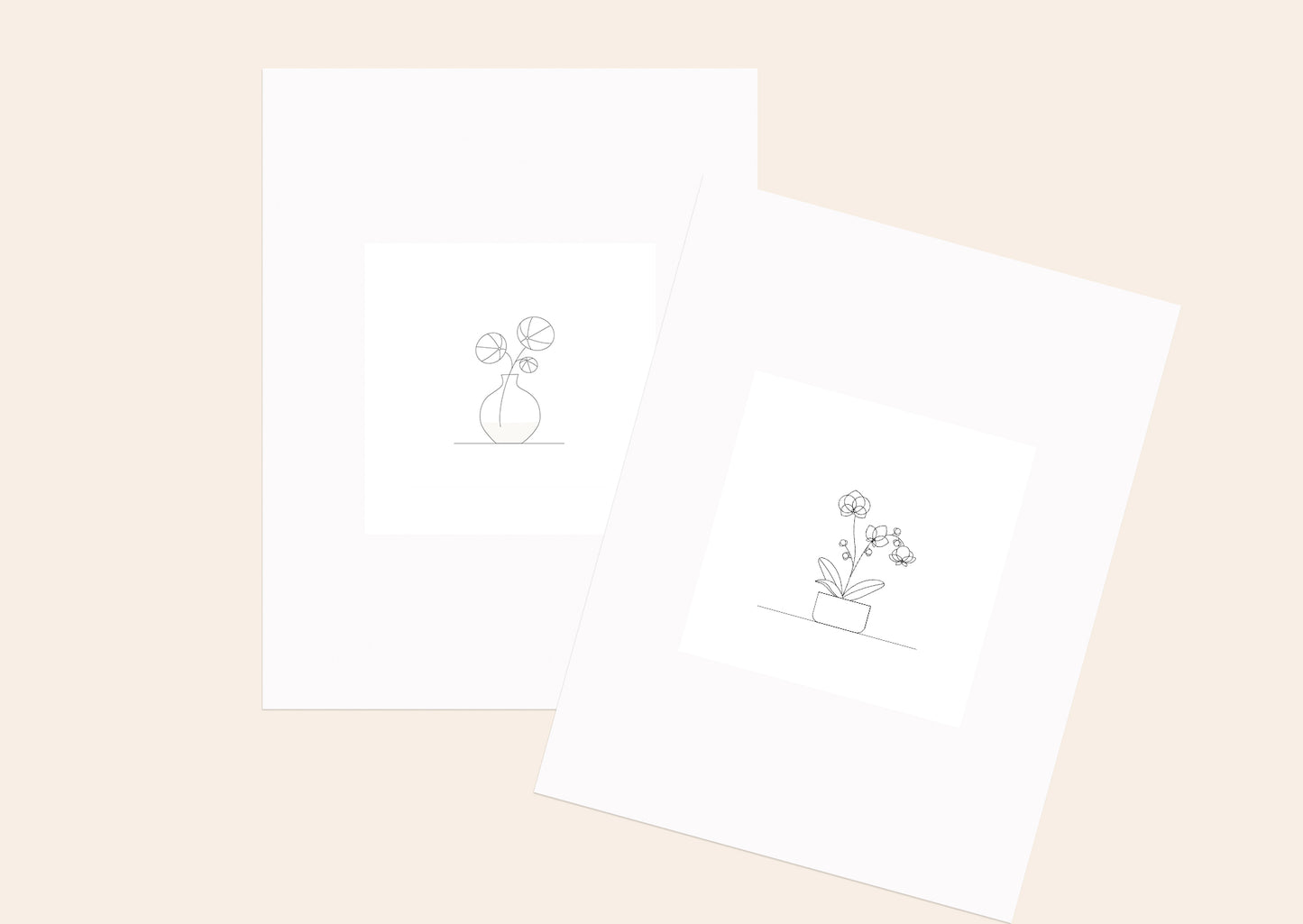 Minimalist coloring sheets: Houseplants