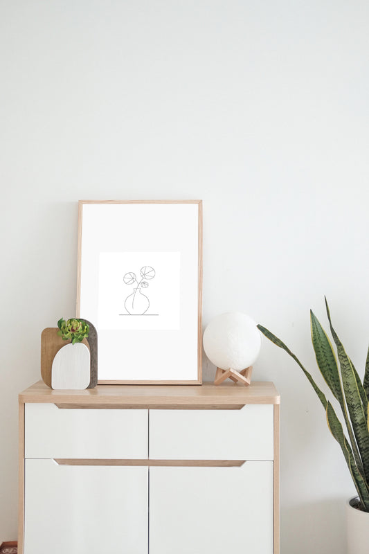 Minimalist coloring sheets: Houseplants